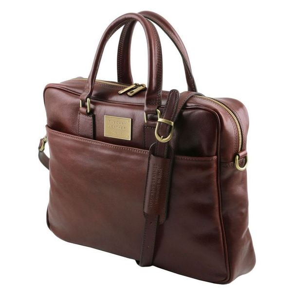 Шкіряний портфель для ноутбука з передньою кишенею Tuscany Leather Urbino TL141241 TL141241-7B фото